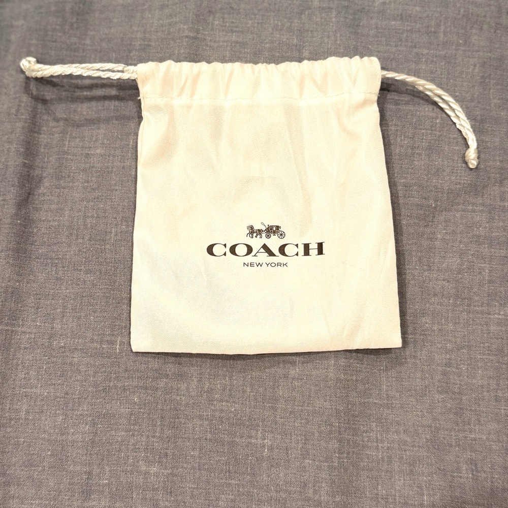 Coach Ivory Drawstring Pouch